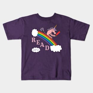 Reading Unicorn Kids T-Shirt